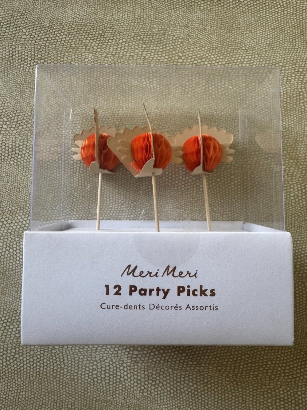 Meri Meri NEW Thanksgiving Turkey Party Picks Cupcake Toppers (x12)